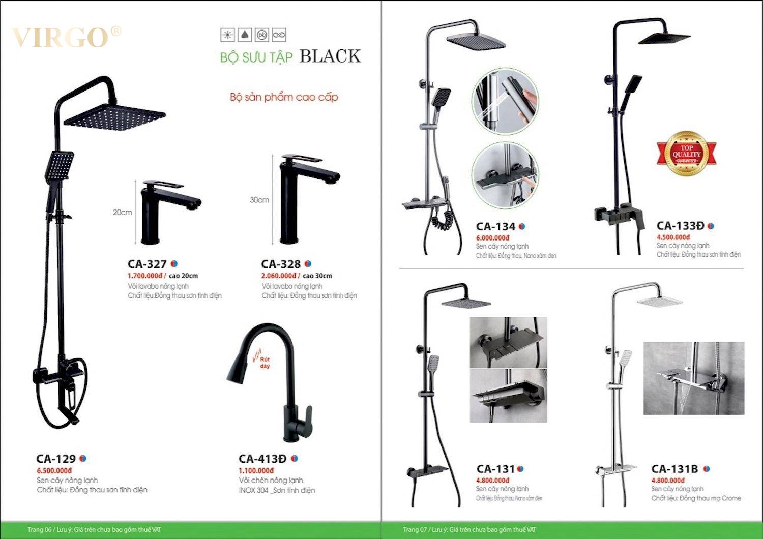 Catalogue và bảng giá Thiết bị vệ sinh VIRGO mới nhất /Page 4